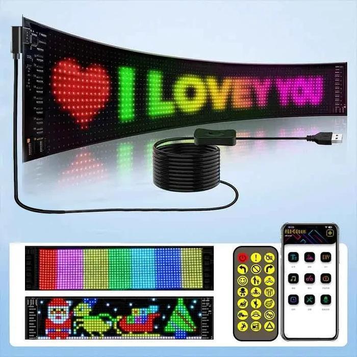 Lampu LED Matrix Panel RGB Led Running Text Super Tipis LED 2121 | LED SCREEN Programmable Flexible 