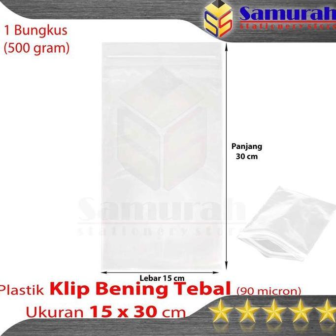 Bebasaja- Plastik Klip Pp Tebal 15 X 30 X 90 Micron / Zip Lock Transparant Pp