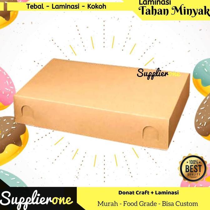 Bebasaja- Box Donat Isi 25 / Box Donat Polos / Dus Donat / Kemasan Donat / Kotak Donat
