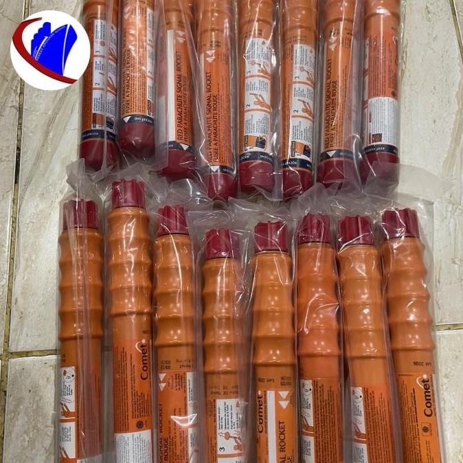 New - Red Parachute Signal Rocket Comet