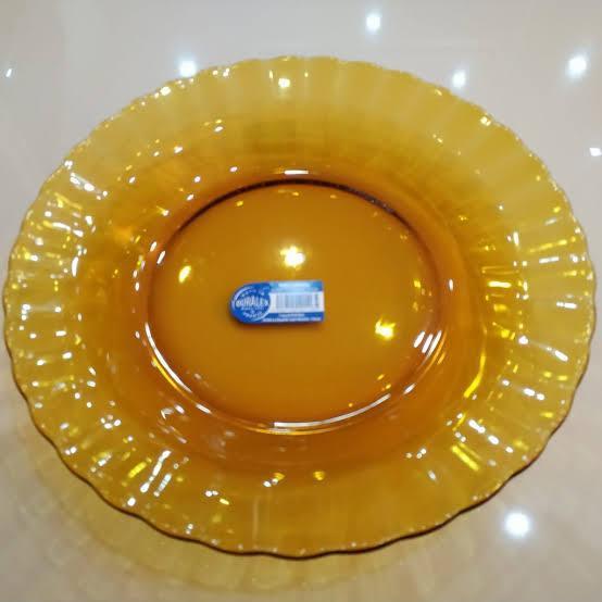 6 pcs PIRING MAKAN DURALEX AMBER SOUP made in France