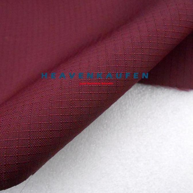 KAIN MICRO RIPSTOP WARNA MERAH HATI MAROON TEKSTUR KOTAK KOTAK KECIL UNTUK BAHAN JAKET HAMMOCK DLL H