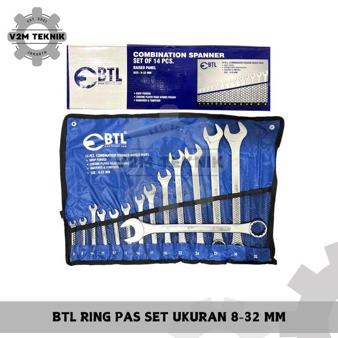 Dore- Kunci Ring Pas 8-32 Mm / Ring Pas Serbaguna Set 14 Pcs / Ring Pas Key