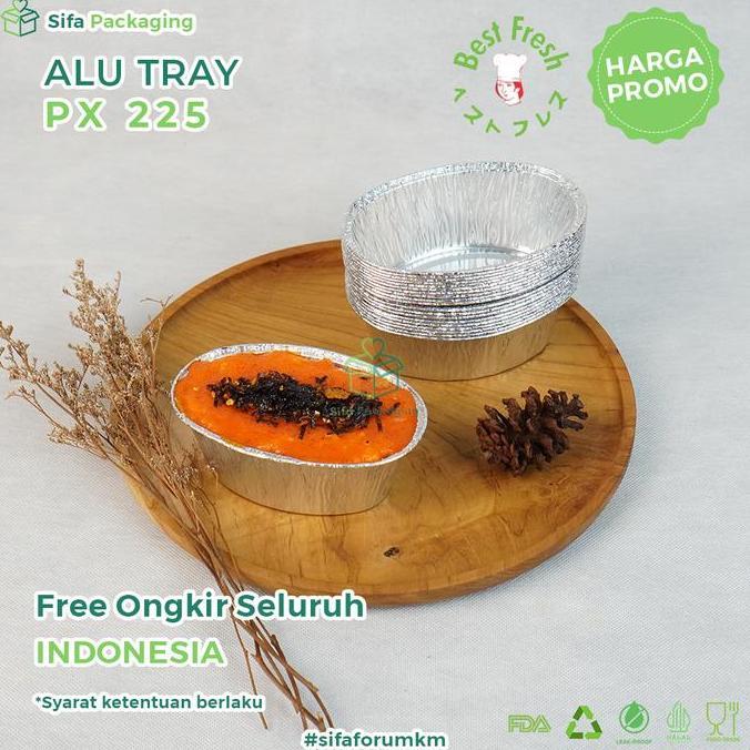 Bebasaja- Alumunium Foil Tray Px 225 Lasagna Spaghetti Brulee Macaroni Schotel Roti Brownies Mini Kl