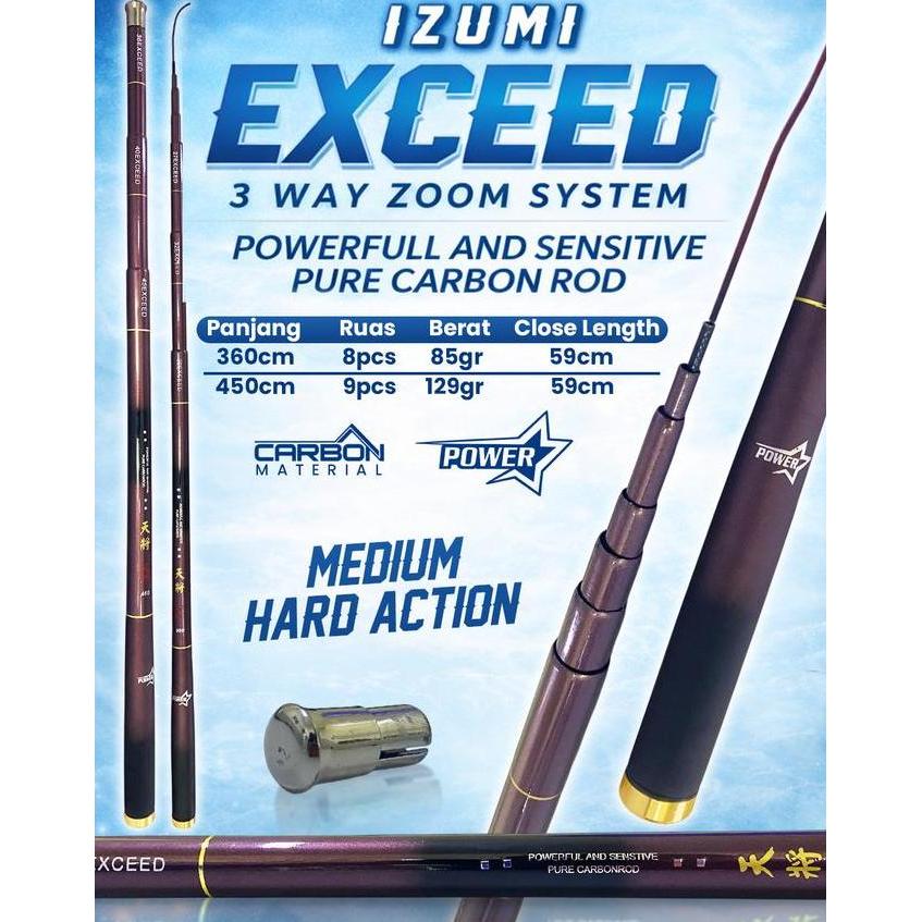 Tegek Izumi Exceed 3 Zoom System Medium Hard Joran Pancing