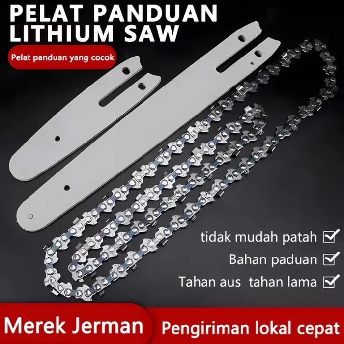ZHIPU 4/6/8 Inc Rantai gergaji rantai + pelat pemandu Rantai gergaji mesin Aksesori untuk gergaji me