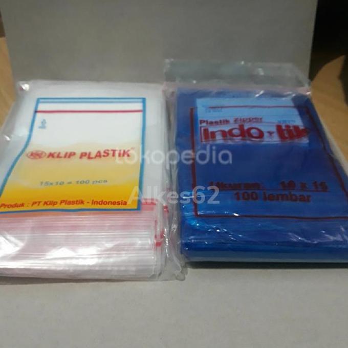 Bebasaja- Plastik Klip Obat 10X15 Biru / Plastik Klip Obat 10X15 Bening / Klip