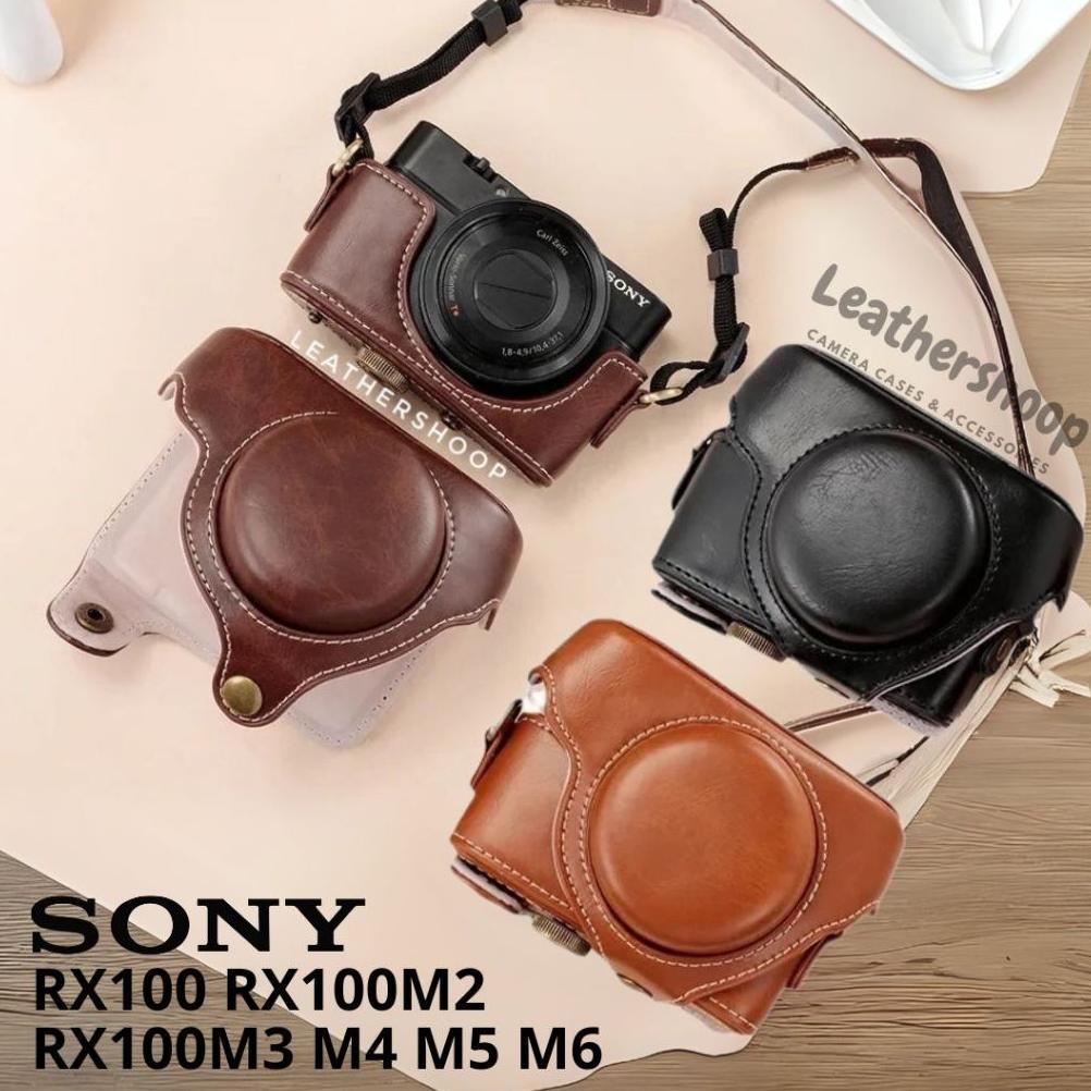 Leather Case Sony RX100 RX100II RX100III RX100IV RX100V RX100VI RX100VII Cover