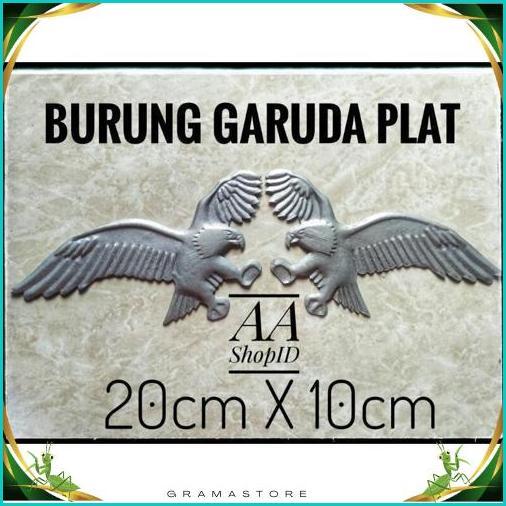 Cuci Gudang Ornamen Pagar Besi Plat Sepasang Burung Garuda (2Pcs)