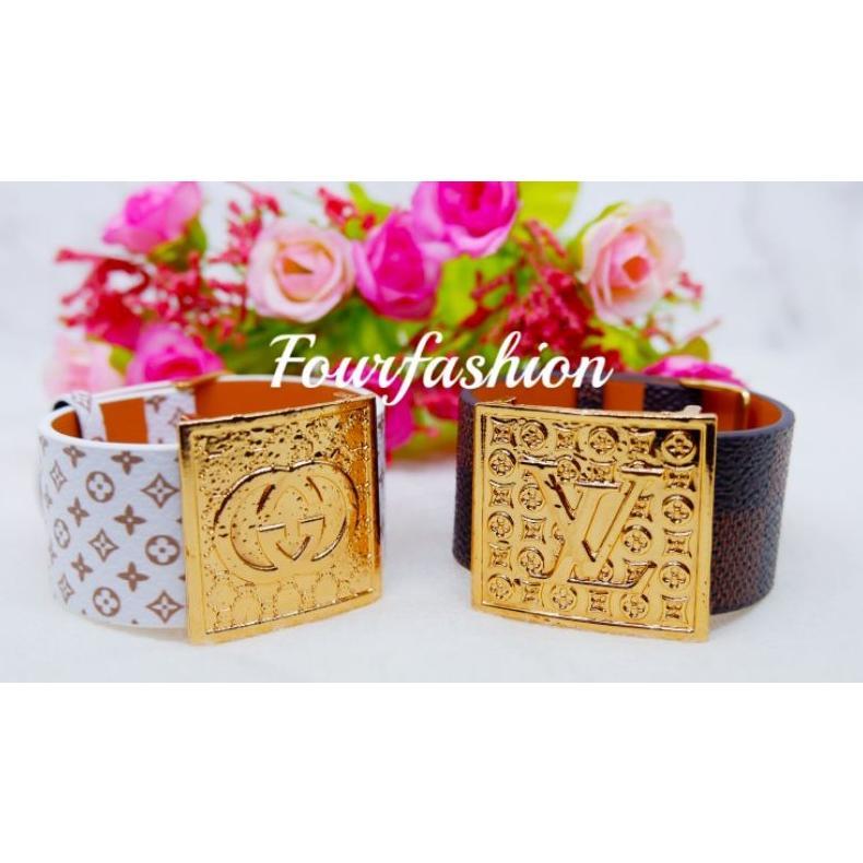 RECOMMENDED GELANG JAM/SABUK KULIT LEBAR 3CM TITANIUM PREMIUM LIMITED