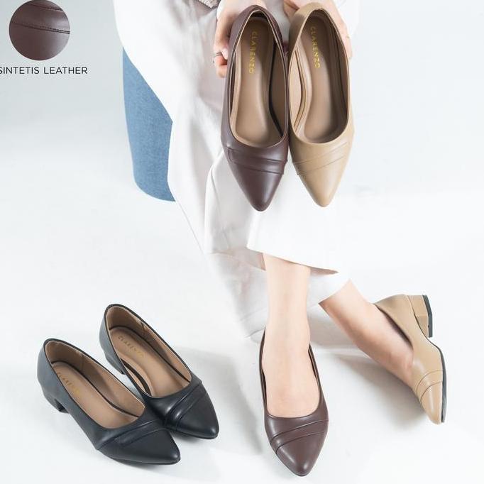 CLARENZO Sepatu Wanita Formal Hak 3cm | Model Ramping Elegan