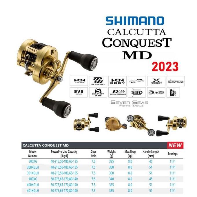 Shimano Calcutta Conquest MD Model 2023 300/400 301/401 Baitcasting BC Reel Pancing