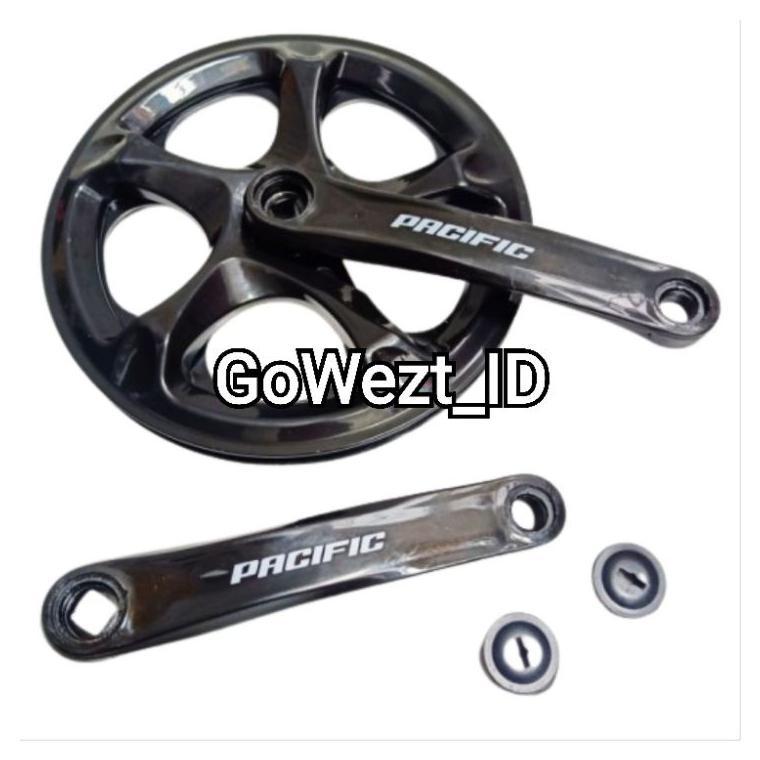 Gear Gir Crank Set Sepeda Fixie Lipat Minion 52T Pacific Chainwheel Hitam | High Quality Termurah