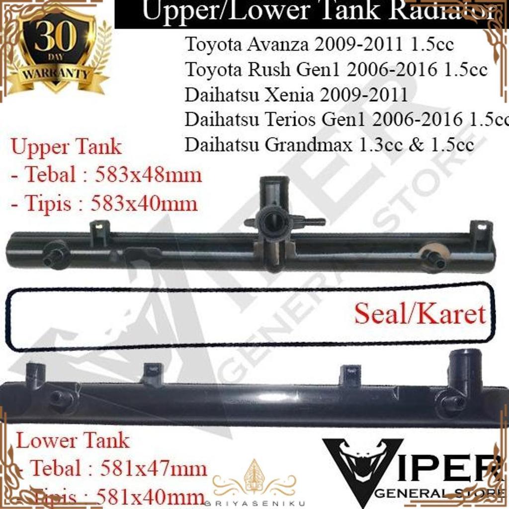 Terlaris Upper Tank Radiator Toyota Avanza 2009-2011 1.5Cc Gran Max Tebal (5057)