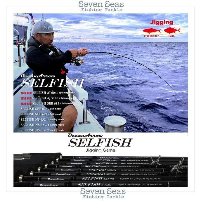 Ripple Fisher Ocean Arrow Selfish 2025 Jigging Rod Joran Pancing