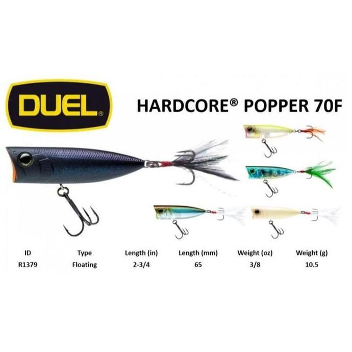 Yozuri Duel Hardcore Top Water Lure 70F 70mm 10.5gr Umpan Pancing Casting