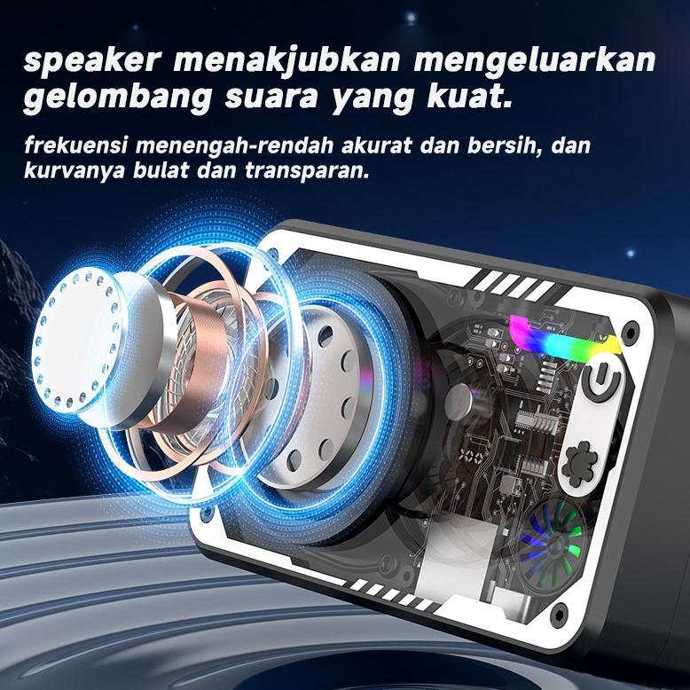 TERBARU CODSPEAKER BLUETOOTH CYBERPUNK BLUETOOTH SPEAKER DOUBLE SUBWOOFER MUSIC SPEAKER SALON BLUETO