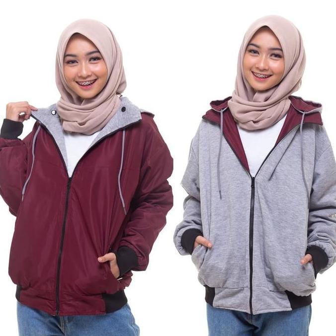 TERKINI Jaket Parasut Bomber Parka Wanita Jaket Waterproof Jaket Motor Gunung TERKINI