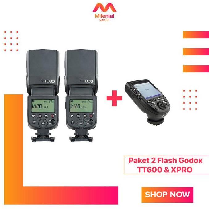 Paket 2 Flash Godox TT600 Universal + Trigger XPRO Godox