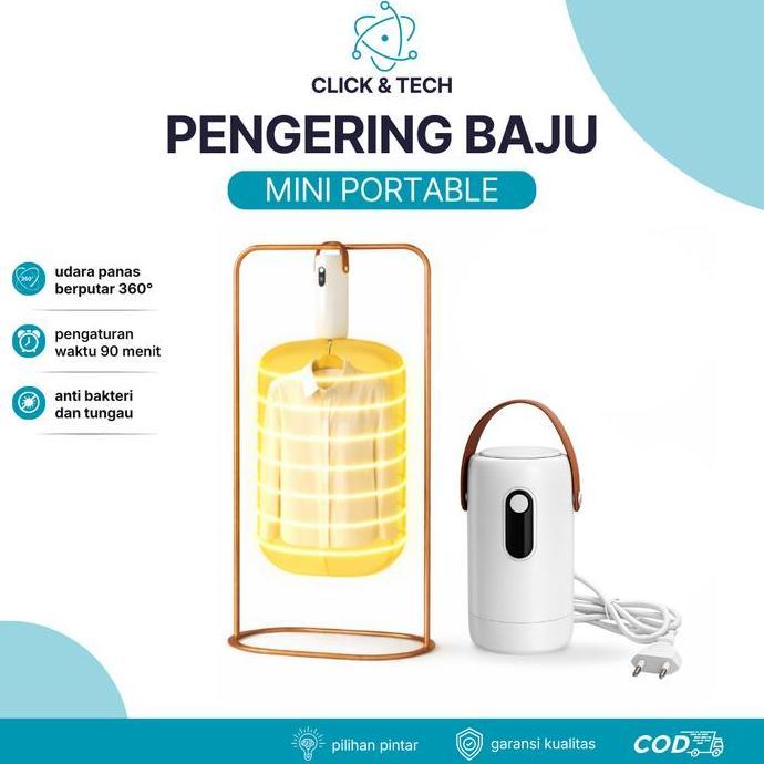 C&T Mesin Pengering Baju Mini Portable Pemanas PTC, Lipat, Anti Bakteri