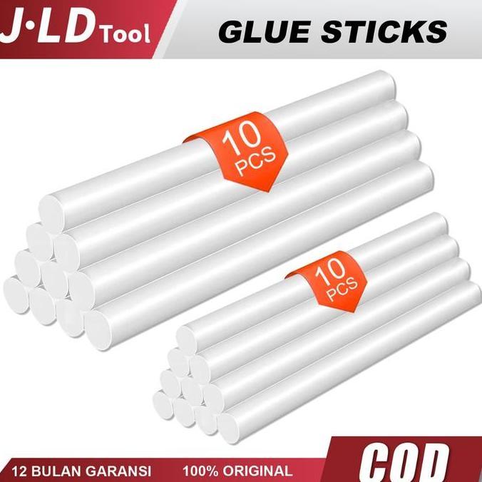 JLD Refill Lem Tembak Bening 10 Pcs Lem Bakar Besar Kecil Panjang 7mm & 11mm Glue Stick Refill untuk