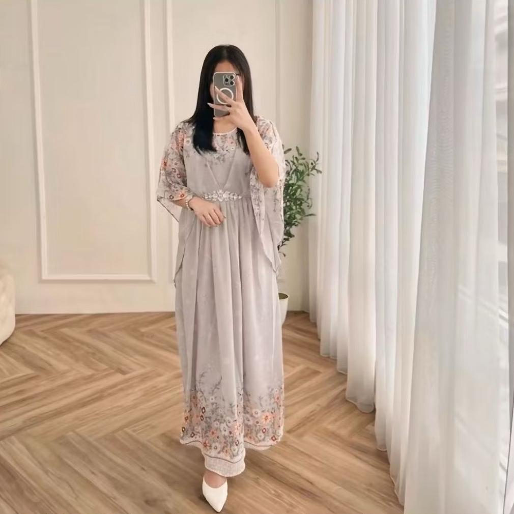 BEST SALE Raya Kaftan Premium Ceruty Printing Kaftan Lebaran 2026 Mewah Elegant Kaftan Motif Mewah