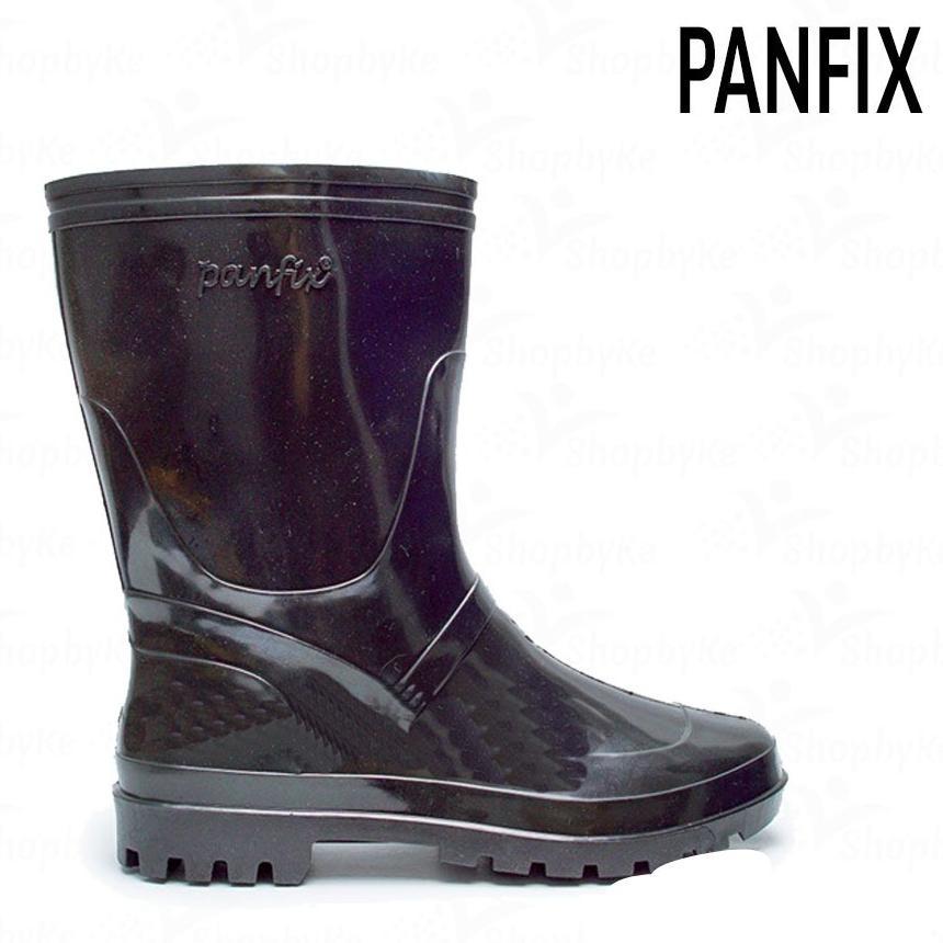 Sepatu Boot Pendek Karet Rubber - Sepatu Boot Panfix Pendek Hitam - Boot Anti Air