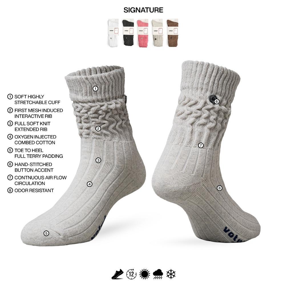 Voted Yutori Series Kaos Kaki Crew Unisex | Breathable, Full Terry Comfort, No Polyester