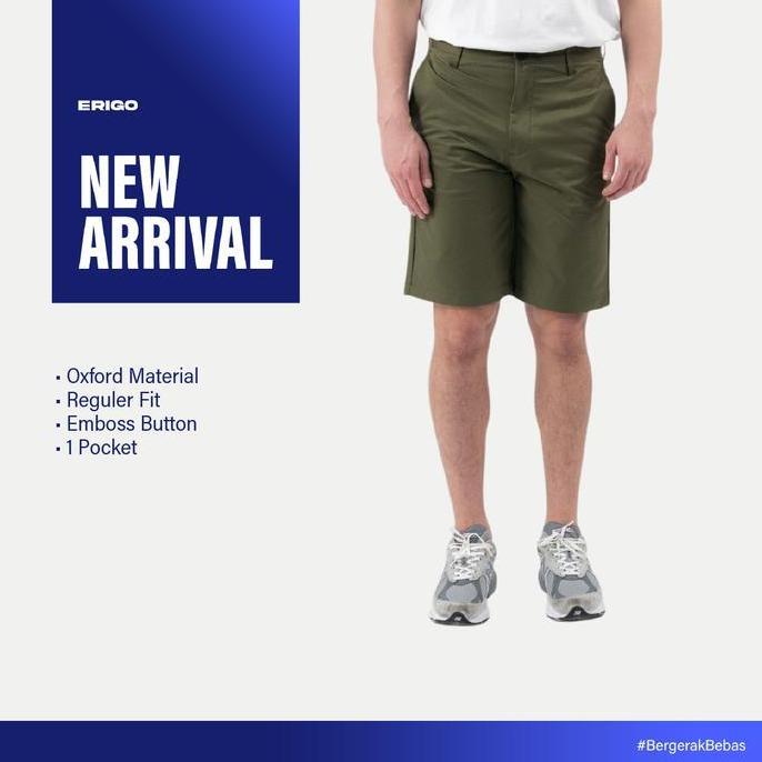 Erigo Chino Short Flexi Fit Ricky Army - Celana Pendek Chino Unisex