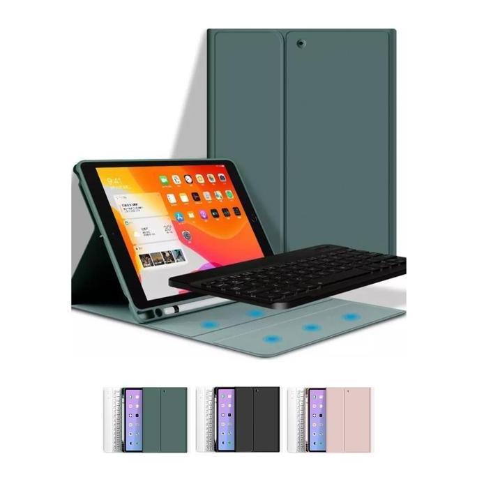 Ipad 7 10.2 flip cover bluetooth keyboard case pencil slot