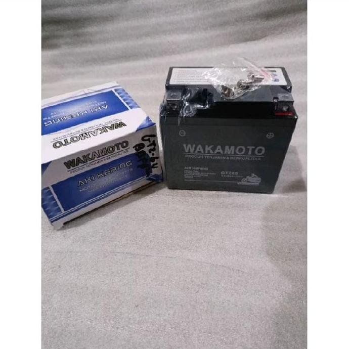 [1 UNIT] AKI GTZ6V MERK WAKAMOTO AKI KERING MOTOR ACCU VARIO 125 MURAH