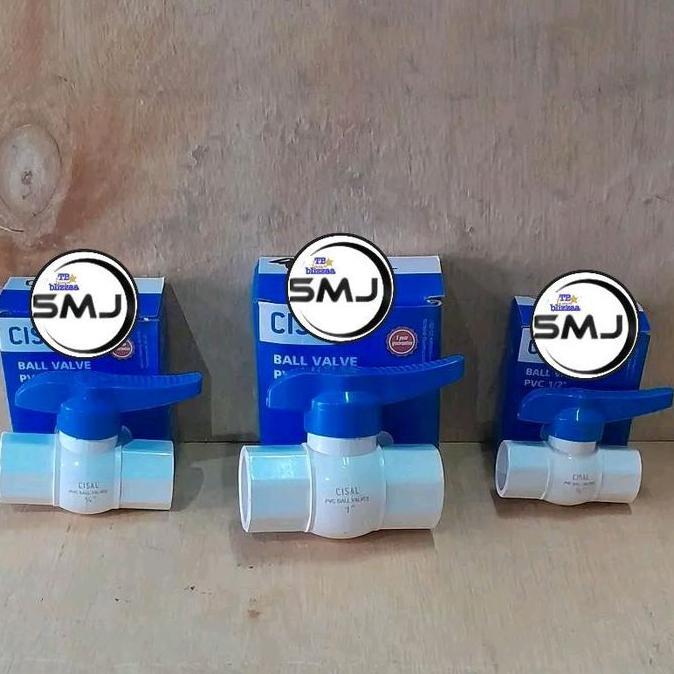 Stop Kran Ball valve PVC 1/2" inch 3/4" inch 1" inch Ballvalve PVC Tebal Stop Kran Ball Valve PVC