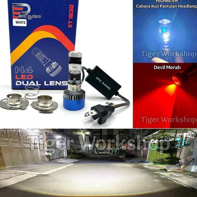Lampu Utama H6 H4 H7 Epic Racing XT 1630 50 Watt Mini Projie H4 Motor Mobil Alqshop