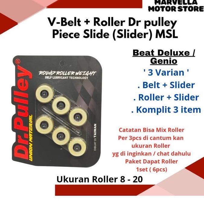 Paketan Vanbelt Roller Piece slide Beat Deluxe Genio