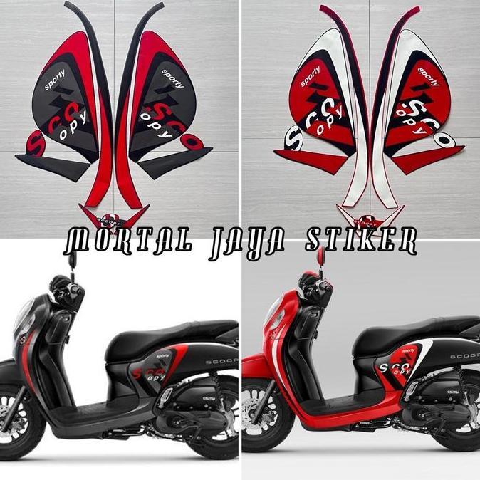 STIKER STRIPING LIS LES BODY MOTOR SCOOPY SPORTY 2022