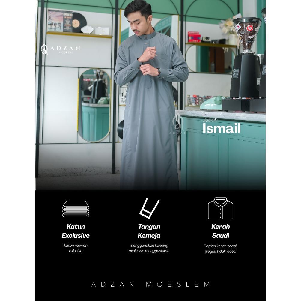 BESTPROMO AVOHOLIC.ID - JUBAH GAMIS PRIA EXCLUSIVE ISMAIL WARNA ABU TUA