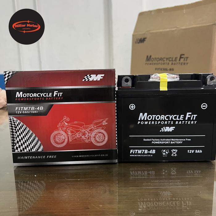 Aki Motor GM7B4B 12V 9Ah FITM7B4B Yamaha Nouvo Scorpio Honda Tiger