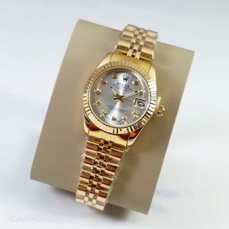 murah jam tangan wanita rolex original 31052 tali rantai motif gerigi tanggal on free box rolex & ba