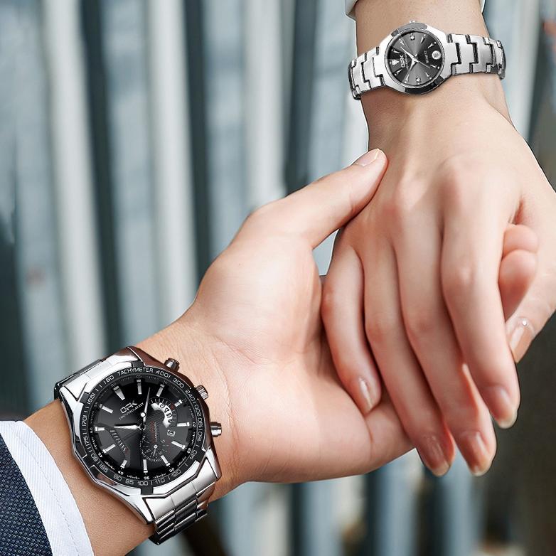 limited opk jam tangan couple anti air original rantai couple watch model 8105 8108