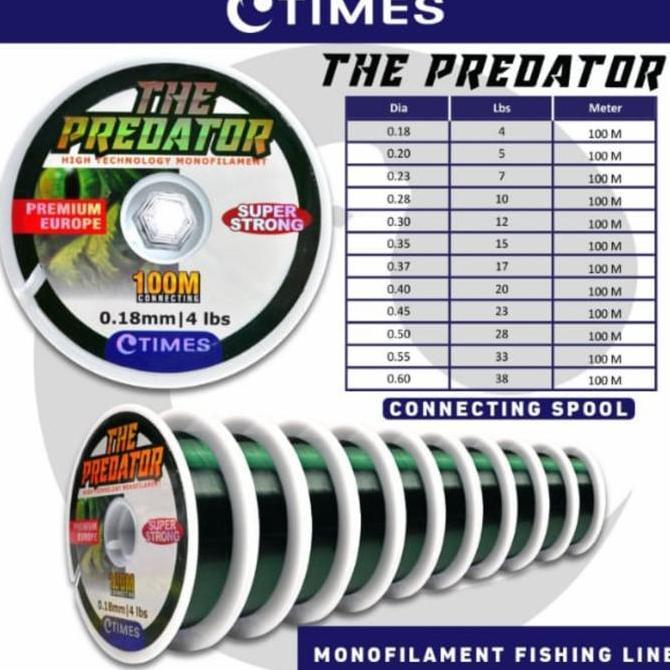 SENAR PANCING TIMES PREDATOR 100 METER UKURAN 045 050 055 060 PSJ27
