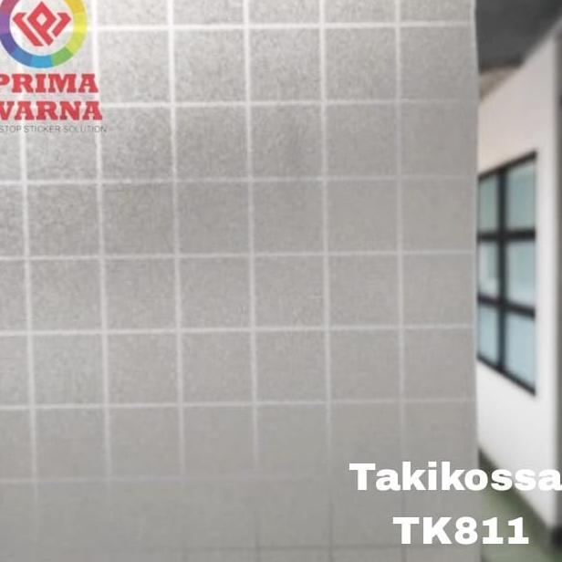 Stiker Kaca Es Film Sandblast Takikossai Motif Kotak