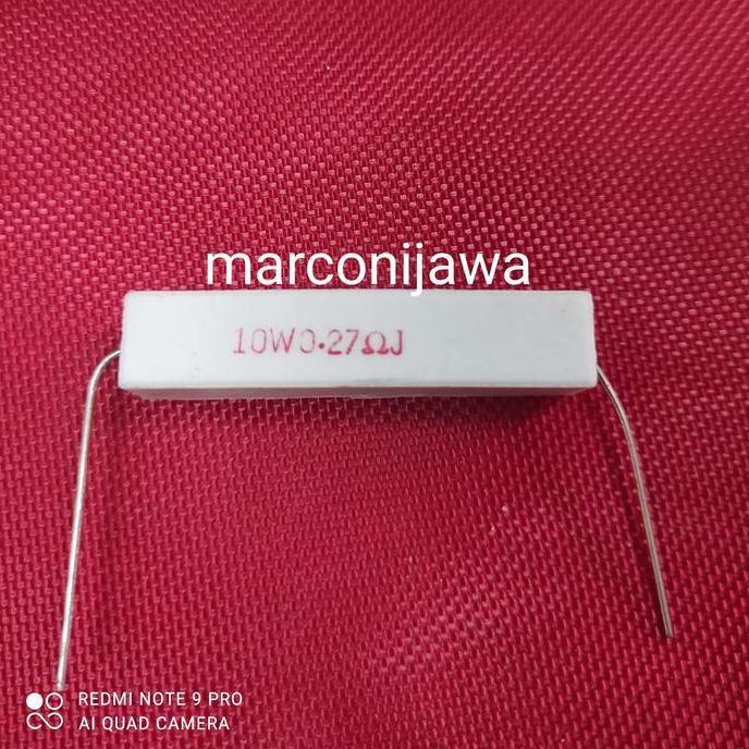 RESISTOR 10WAT 0.27 OHM PUTIH TW MJ27