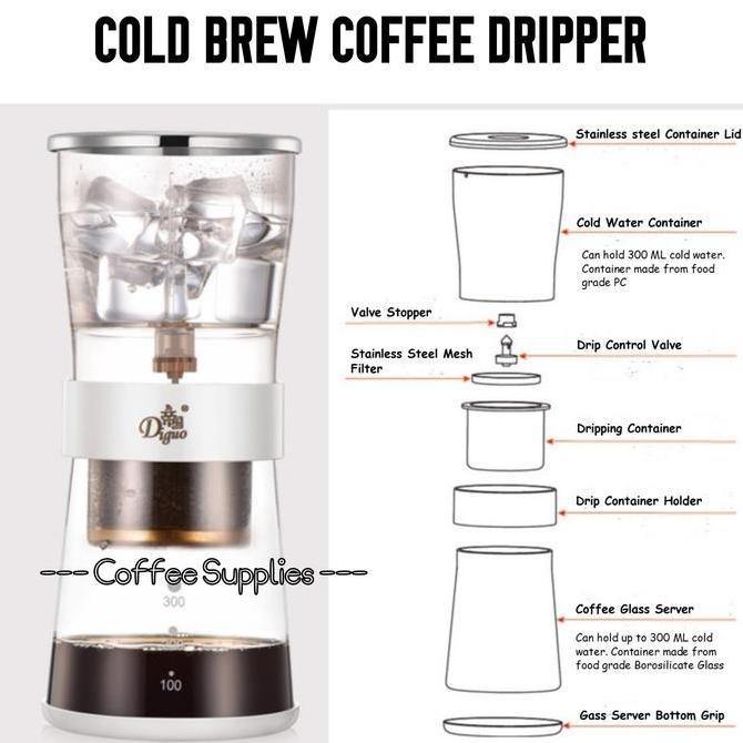 COLD BREW COFFEE DRIPPER DRIP TOWER alat kopi seduh dingin Diguo 2173