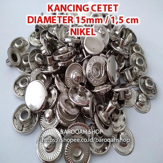 Kancing Cetet, Kancing Jepret, Kancing Baju Dan Jaket Warna Black Nikel, Nikel, Atg Bakar, Doff 7060