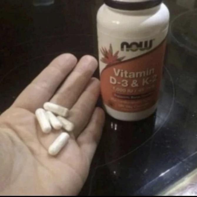 Kitman- Now Foods Mega D-3 & Mk-7 180 Mcg (5000 Iu) 120 Capsules Halal, Vitamin D3 K2. Exp Dates : J
