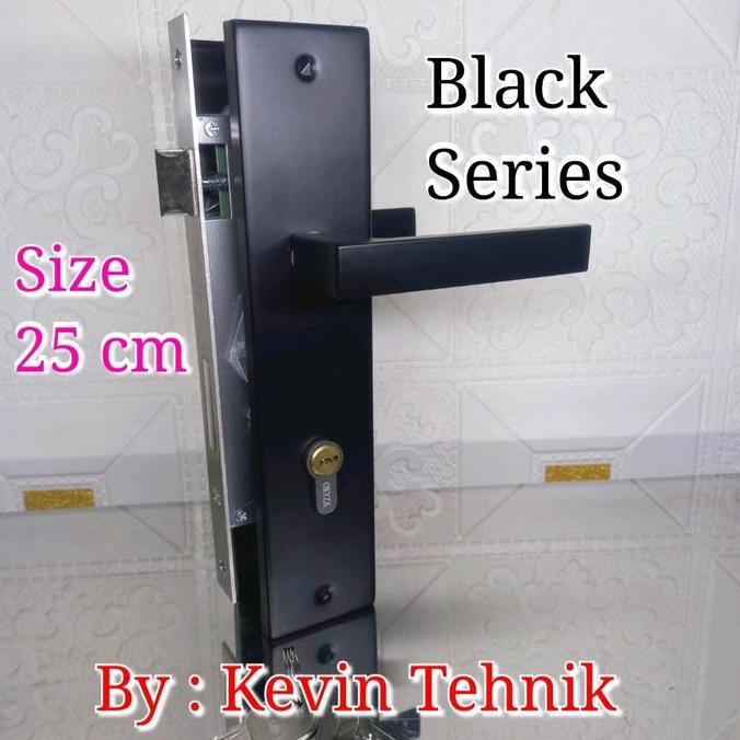 Efni- Handle Pintu Besar Black, Kunci Pintu Rumah Hitam, Kunci Pintu Besar