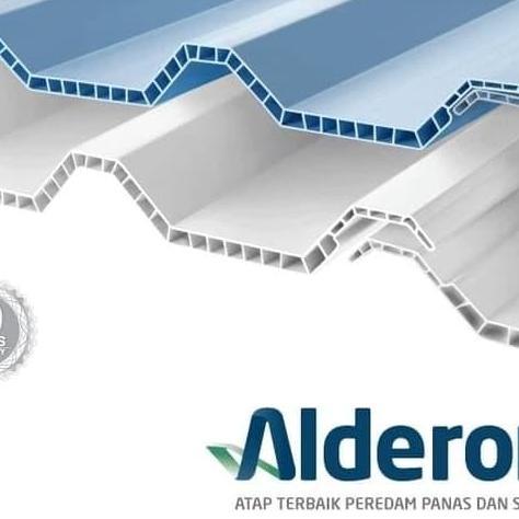 Efni- Atap Upvc Alderon R830 Double Layer 10Mm - Panjang 3 Meter Putih Biru Doff