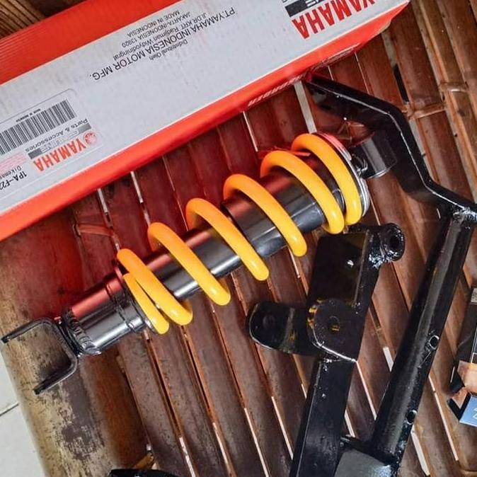 braket dudukan monoshock aerox + shock vixion orinal yamaha+ bushing