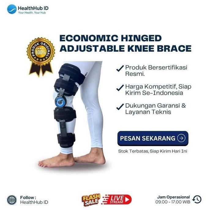 Healthhub  Economic Hinged Adjustable Rom Post Op Knee Brace