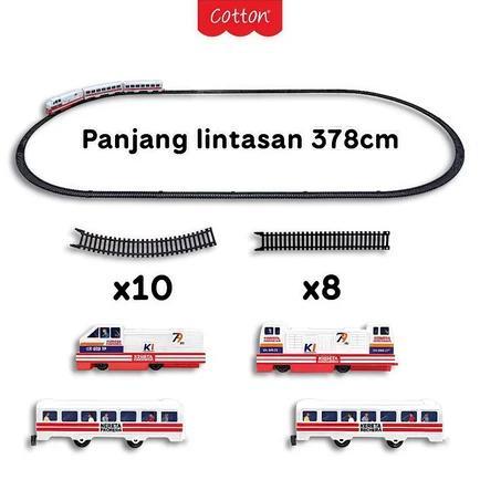 HOT SALE Mainan Anak Kereta Indonesia Mainan KERETA API INDONESIA 21 Pieces Train Set